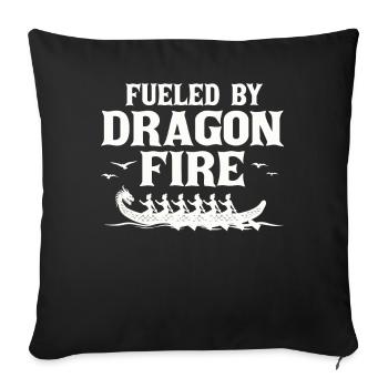 Alimenté par Dragon Fire Dragon Boat - Housse de coussin décorative 45 x 45 cm - noir - Devant