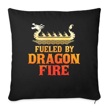 Alimenté par Dragon Fire Dragon Boat - Housse de coussin décorative 45 x 45 cm - noir - Devant