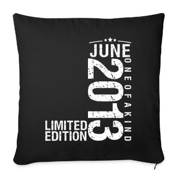 Juin 2013 Juin anniversaire Juin 2013 - Housse de coussin décorative 45 x 45 cm - noir - Devant
