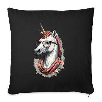 Unicorn Mom Funny Mom Unicorns Loving Mom - Sofa pillowcase 17,3'' x 17,3'' (45 x 45 cm) - black - Front