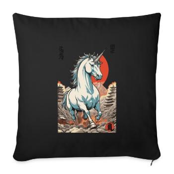 Japan Ukiyo-E Art Japanese Vintage Style - Sofa pillowcase 17,3'' x 17,3'' (45 x 45 cm) - black - Front