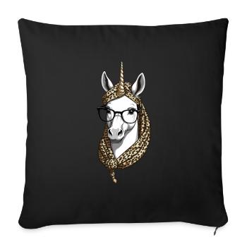 Einhorn Mama Lustige Mom Muttertag - Sofakissenbezug 45 x 45 cm - Schwarz - Vorne