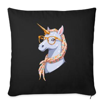Unicorn Mom Unicorns Loving Mom Funny Mom - Sofa pillowcase 17,3'' x 17,3'' (45 x 45 cm) - black - Front