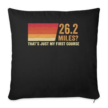 26,2 milles ? Ce n’est que mon premier cours - Housse de coussin décorative 45 x 45 cm - noir - Devant