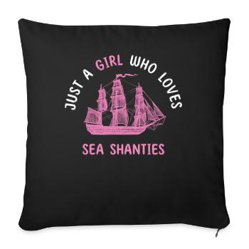 Sailor Meme Pirate Ship Ocean Sailing - Sofa pillowcase 17,3'' x 17,3'' (45 x 45 cm) - black - Front
