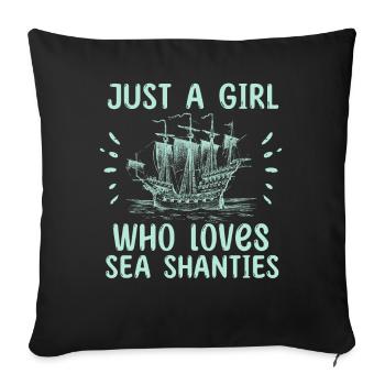 Sailor Meme Pirate Ship Ocean Sailing - Sofa pillowcase 17,3'' x 17,3'' (45 x 45 cm) - black - Front
