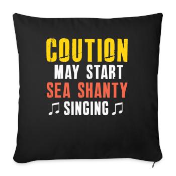 Sailor Meme Pirate Ship Ocean Sailing - Sofa pillowcase 17,3'' x 17,3'' (45 x 45 cm) - black - Front