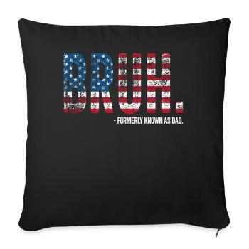 Bruh Formerly Known As Dad - Sofa pillowcase 17,3'' x 17,3'' (45 x 45 cm) - black - Front