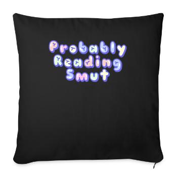 Probably Reading Smut Vintage Books Smut - Sofa pillowcase 17,3'' x 17,3'' (45 x 45 cm) - black - Front