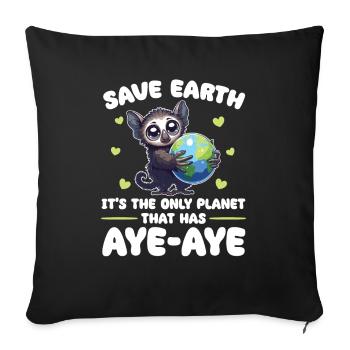 Ist der einzige Planet mit Fingertiere Earth Day - Sofakissenbezug 45 x 45 cm - Schwarz - Vorne