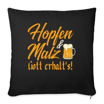 Humorous Beer Drinking Beer Garden Outfit - Sofa pillowcase 17,3'' x 17,3'' (45 x 45 cm) - black - Front