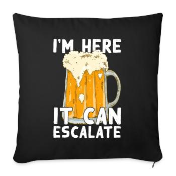 Cela peut dégénérer pour les buveurs de bière avides - Housse de coussin décorative 45 x 45 cm - noir - Devant