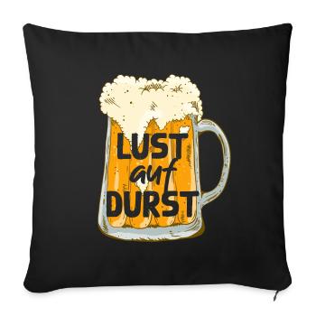 Soif de buveurs de bière enthousiastes - Housse de coussin décorative 45 x 45 cm - noir - Devant