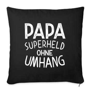 Superhero Dad Funny Dad Perfect Style - Sofa pillowcase 17,3'' x 17,3'' (45 x 45 cm) - black - Front