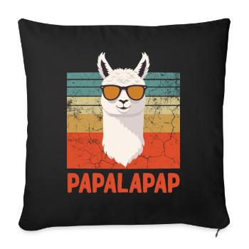 Funny Llama Dad Perfect Father's Day Design - Sofa pillowcase 17,3'' x 17,3'' (45 x 45 cm) - black - Front