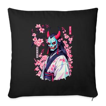 Oni Samurai Vaporwave Aesthetic Japan Kultur - Sofakissenbezug 45 x 45 cm - Schwarz - Vorne