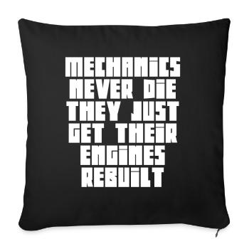 Les mécaniciens ne meurent jamais passionnés de voitures - Housse de coussin décorative 45 x 45 cm - noir - Devant