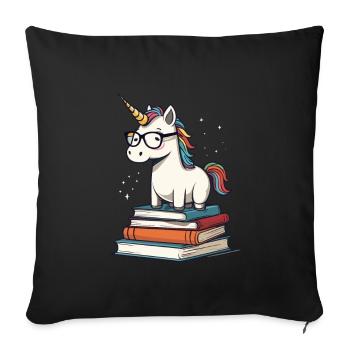 Unicorn Fantasy Stories Cute Unicorn - Sofa pillowcase 17,3'' x 17,3'' (45 x 45 cm) - black - Front