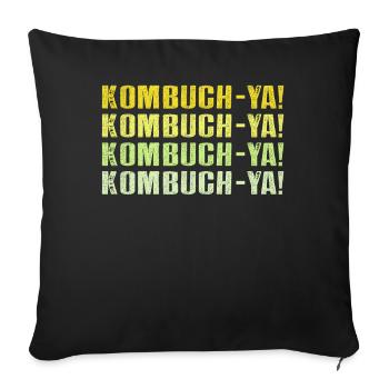 Kombuch-Ya! Kombucha Lover - Sofa pillowcase 17,3'' x 17,3'' (45 x 45 cm) - black - Front