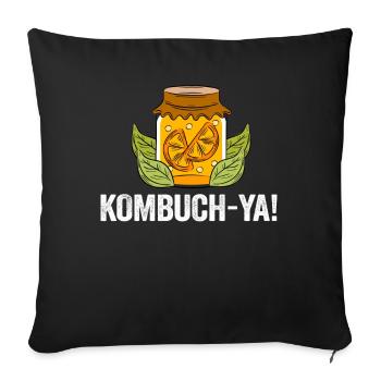 Kombuch-Ya! Kombucha Lover Delight - Sofa pillowcase 17,3'' x 17,3'' (45 x 45 cm) - black - Front
