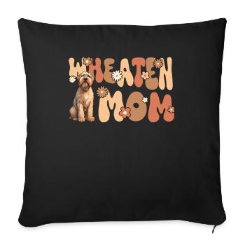 Irish Soft Coated Wheaten Terrier Groovy Wheaten - Sofa pillowcase 17,3'' x 17,3'' (45 x 45 cm) - black - Front