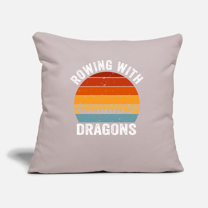 Rudern mit Drachen Drachenboot Sofakissenbezug 45 x 45 cm