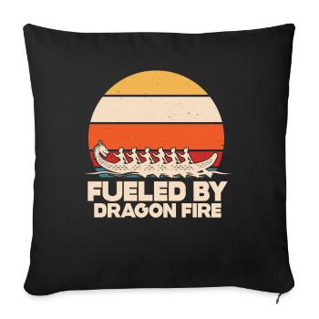 Alimenté par Dragon Fire Dragon Boat - Housse de coussin décorative 45 x 45 cm - noir - Devant