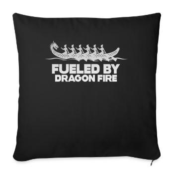 Alimenté par Dragon Fire Dragon Boat - Housse de coussin décorative 45 x 45 cm - noir - Devant