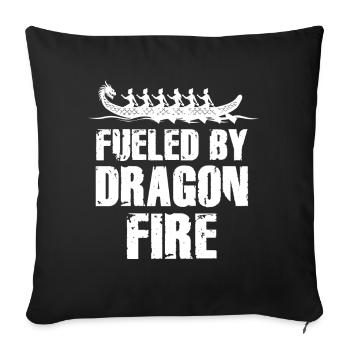Alimenté par Dragon Fire Dragon Boat - Housse de coussin décorative 45 x 45 cm - noir - Devant