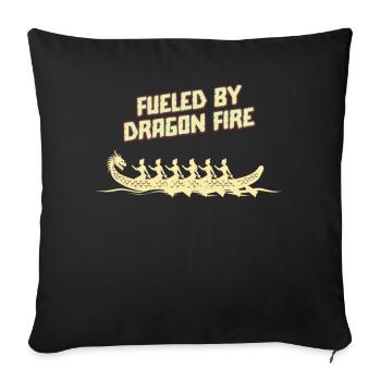 Alimenté par Dragon Fire Dragon Boat - Housse de coussin décorative 45 x 45 cm - noir - Devant