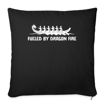 Alimenté par Dragon Fire Dragon Boat - Housse de coussin décorative 45 x 45 cm - noir - Devant