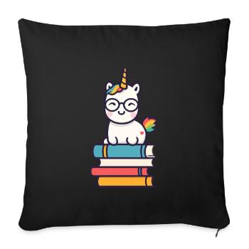 Unicorn Fantasy Stories Cute Unicorn - Sofa pillowcase 17,3'' x 17,3'' (45 x 45 cm) - black - Front