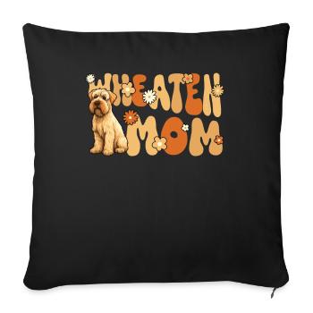 Irish Soft Coated Wheaten Terrier Groovy Wheaten - Sofakissenbezug 45 x 45 cm - Schwarz - Vorne