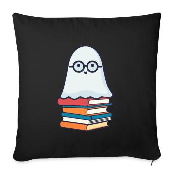 Book Lover Style Small Books Spirit Halloween - Sofa pillowcase 17,3'' x 17,3'' (45 x 45 cm) - black - Front