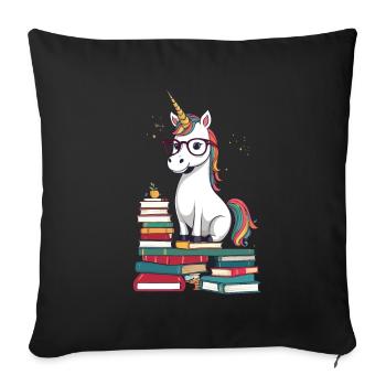 Unicorn Fantasy Stories Magical Unicorns - Sofa pillowcase 17,3'' x 17,3'' (45 x 45 cm) - black - Front