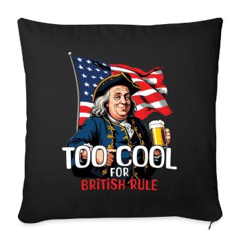 Pas de règle britannique Célébrez le - Housse de coussin décorative 45 x 45 cm - noir - Devant
