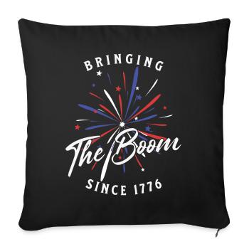 Brings the boom since 1776 retro vintage design - Sofa pillowcase 17,3'' x 17,3'' (45 x 45 cm) - black - Front