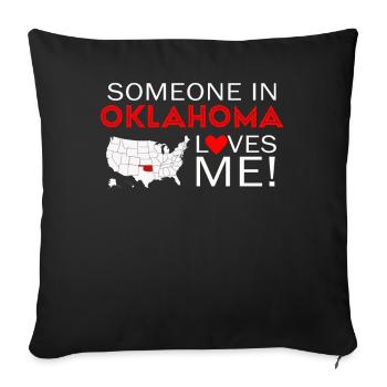 Someone In Oklahoma Loves Me - Sofa pillowcase 17,3'' x 17,3'' (45 x 45 cm) - black - Front