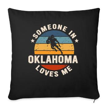 Someone In Oklahoma Loves Me - Sofa pillowcase 17,3'' x 17,3'' (45 x 45 cm) - black - Front