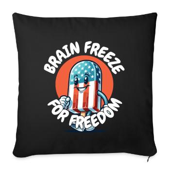 Brain Freeze Rétro Vintage Design Juillet Ice On - Housse de coussin décorative 45 x 45 cm - noir - Devant