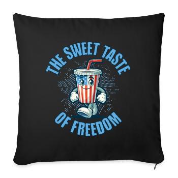 Taste Of Freedom Retro Vintage Design - Sofa pillowcase 17,3'' x 17,3'' (45 x 45 cm) - black - Front