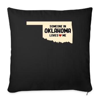 Someone In Oklahoma Loves Me - Sofa pillowcase 17,3'' x 17,3'' (45 x 45 cm) - black - Front