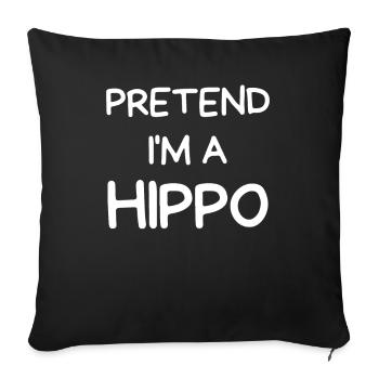 Imagine I’m a Hippo Halloween - Housse de coussin décorative 45 x 45 cm - noir - Devant