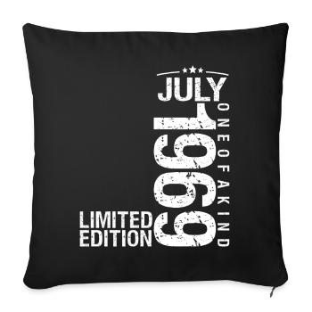 July 1969 July Anniversary July 1969 - Sofa pillowcase 17,3'' x 17,3'' (45 x 45 cm) - black - Front