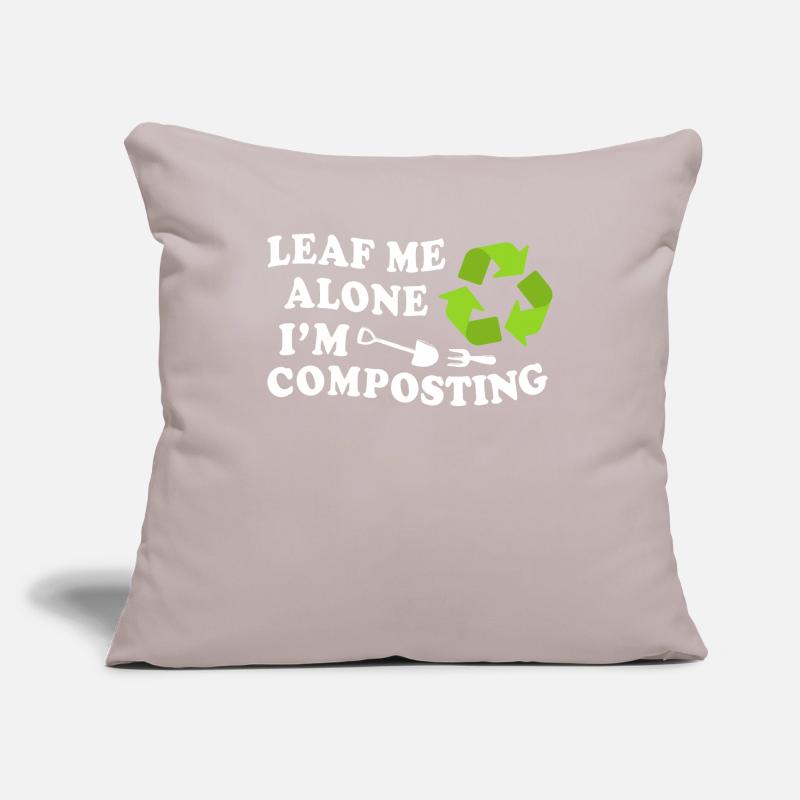 Leaf Me Alone, ich kompostiere Sofakissenbezug 45 x 45 cm