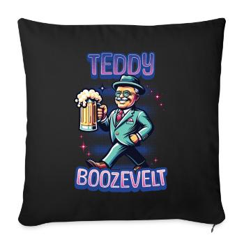 Teddy Boozevelt Parody Funny USA President - Sofakissenbezug 45 x 45 cm - Schwarz - Vorne