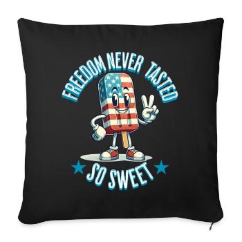 Taste of Freedom 4th of July Ice Cream Design - Sofa pillowcase 17,3'' x 17,3'' (45 x 45 cm) - black - Front
