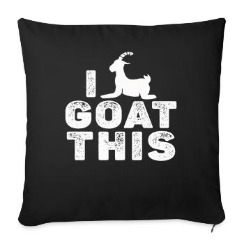 I Goat This Yoga Enthusiast - Sofa pillowcase 17,3'' x 17,3'' (45 x 45 cm) - black - Front