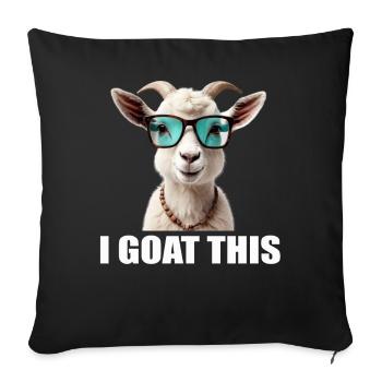 I Goat This Yoga Enthusiast - Sofa pillowcase 17,3'' x 17,3'' (45 x 45 cm) - black - Front