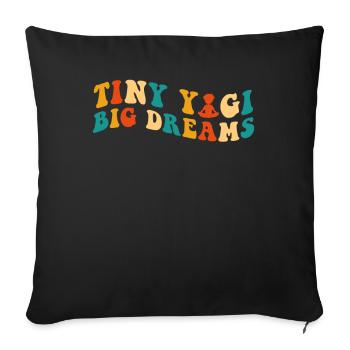 Tiny Yogi Big Dreams Méditation - Housse de coussin décorative 45 x 45 cm - noir - Devant